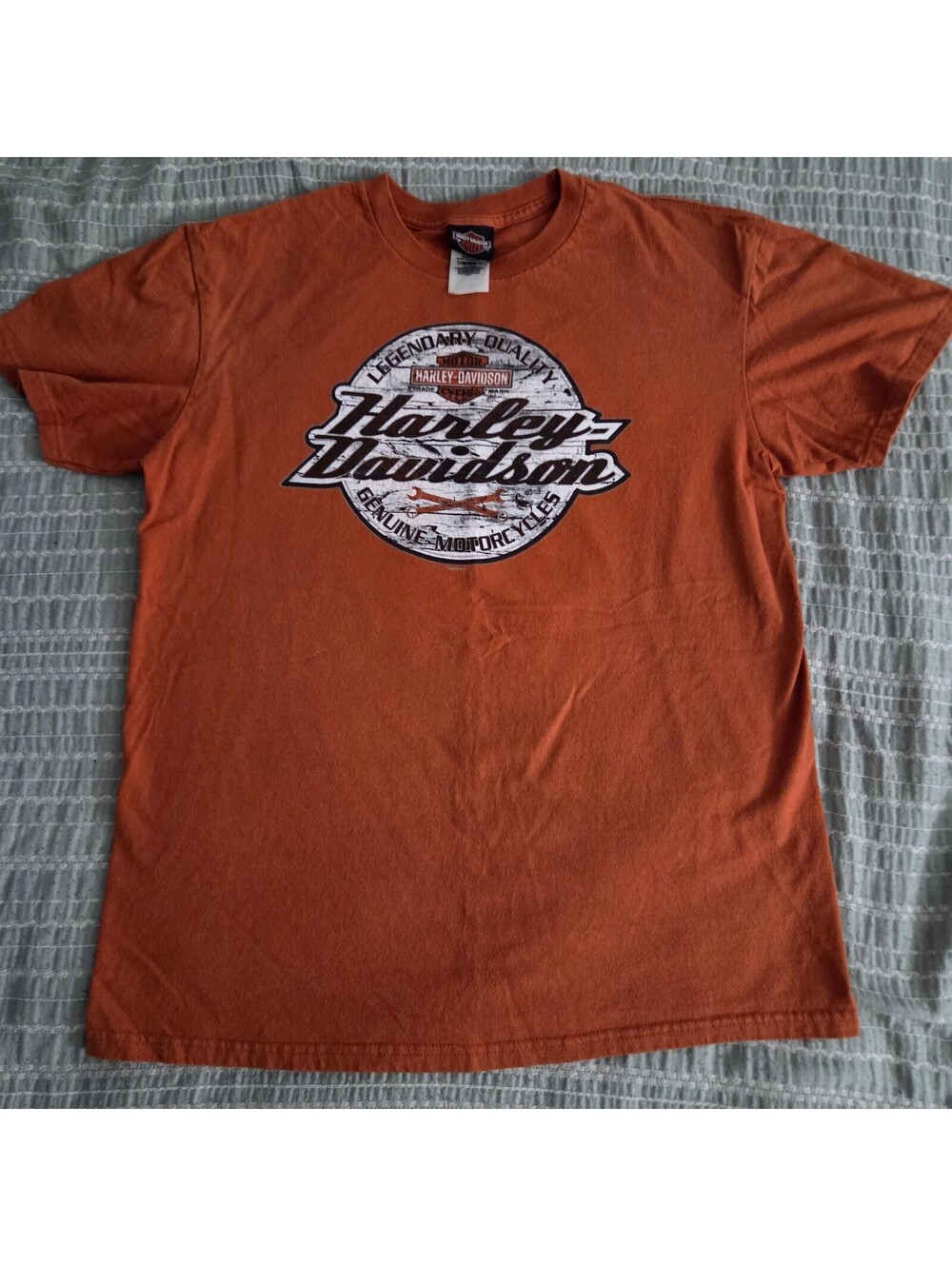 Harley-Davidson round logo orange T-shirt